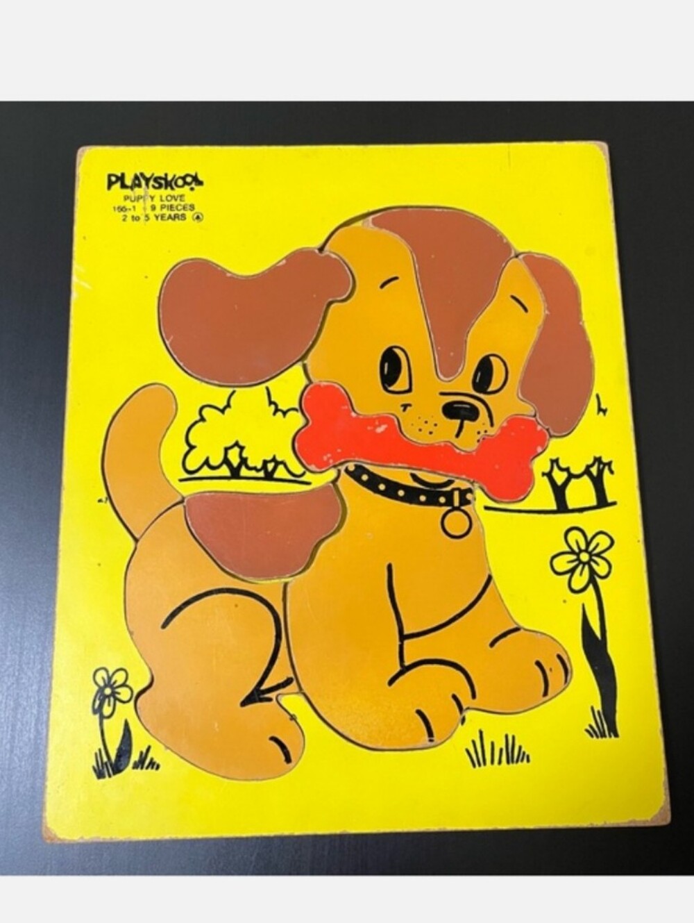 2/$10 Vintage Playskool Puppy Love 9 Piece Puzzle / Ages 2-5